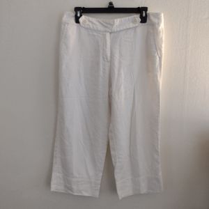 George Me Designs by Mark Eisen Vintage Linen Blend Cropped Pants Size 10